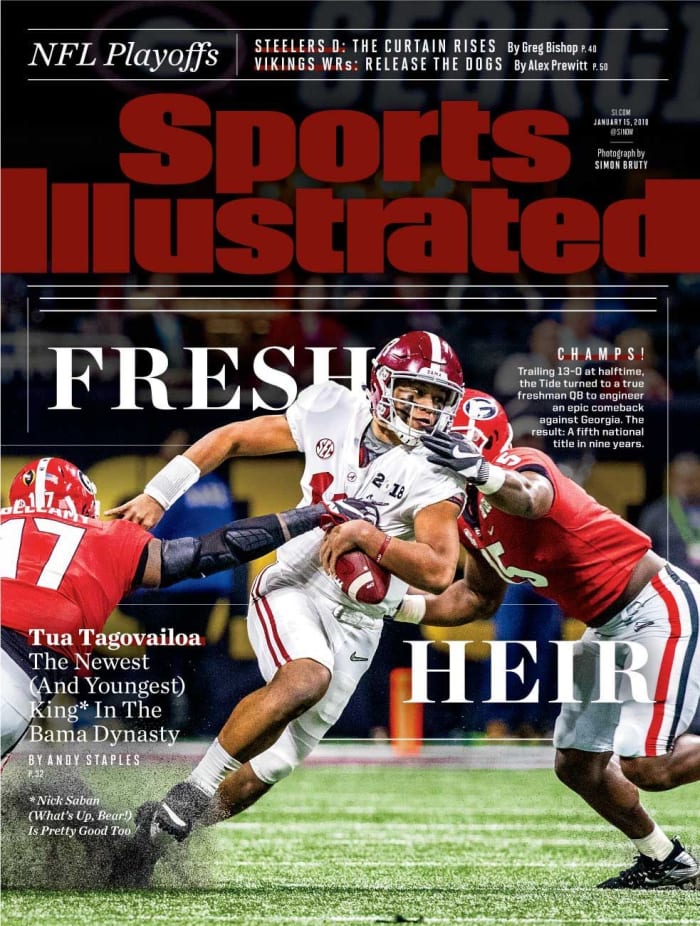 Sports Illustrated cover Tua Tagovailoa, January 15, 2018
